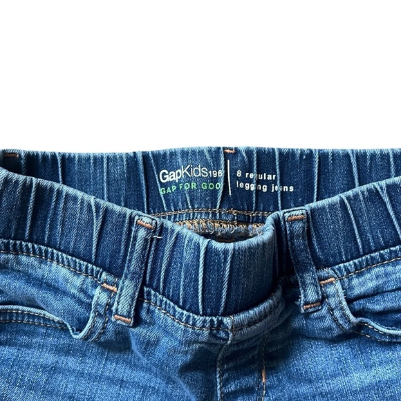 🌼 5/$25 GapKids Girls Legging Jeans Size 8 Regular Stretch Denim Pull-On Waist - Picture 2 of 8